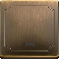 Лицевая панель Schneider Electric Merten Antique для 1-кл. выключателя с подсветкой античная латунь  картинка